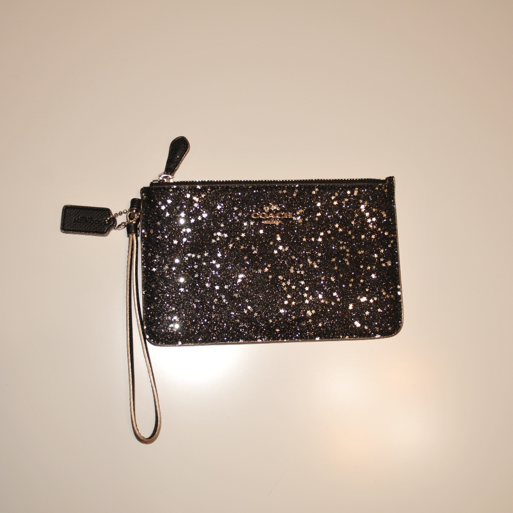 Coach Boxed Star Glitter Corner Zip Wristlet 5104 - Picture 4 of 9